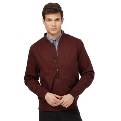 Big and tall dark red bomber jacket